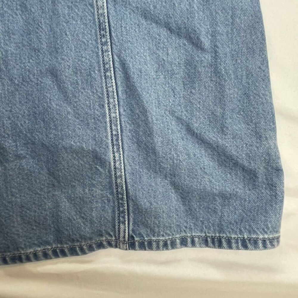 Madewell The Ariana V Neck Denim Mini Dress NWT Size M - Picture 4 of 7